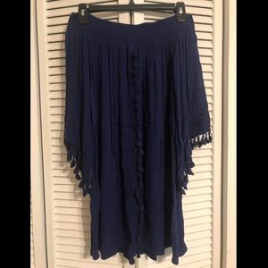 Deep Blue Off-the-Shoulder Dress